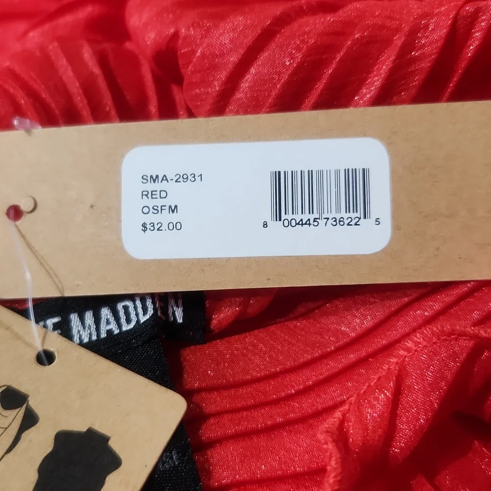 NEW! Steve Madden Red Lightweight Versatile Scarf Wrap Sarong